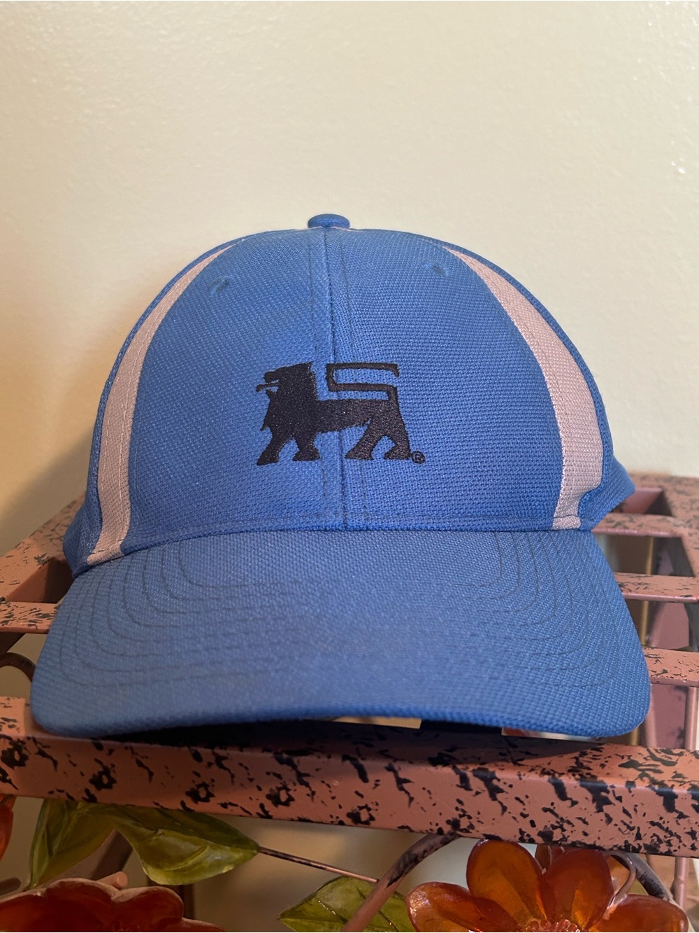 Food Lion Employee Hat Cap Blue Logo Strapback Grocery Store One Size